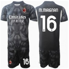 AC Milan Mike Maignan #16 Målvakt Hemmaställ Barn 2024-25 Korta ärmar (+ Korta byxor)